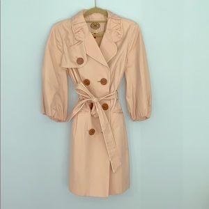 Anthropologie Idra belted button trench coat